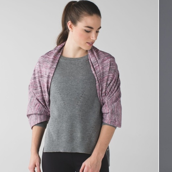 Lululemon Scarf Wrap Vinyasa Infinity Space Dye Camo Berry Rulu Rectangular B27 - Picture 4 of 11